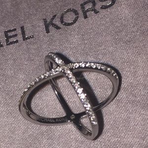 MICHAEL KORS PAVE X RING